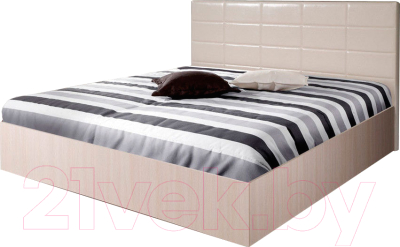 Двуспальная кровать Мебель-Парк Аврора 2 200x160 с подъемным механизмом (светлый)