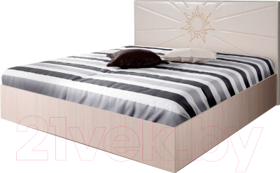 Двуспальная кровать Мебель-Парк Аврора 5 200x160 с подъемным механизмом (светлый)