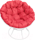 Кресло садовое M-Group Папасан 12010106 (белый/красная подушка) - 