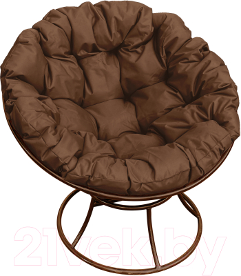 Кресло садовое M-Group Папасан 12010205 (коричневый/коричневая подушка)