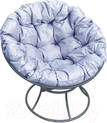 Кресло садовое M-Group Папасан 12010309 (серый/серая подушка)