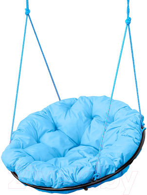 Кресло подвесное M-Group Папасан / 12039903 (голубая подушка)