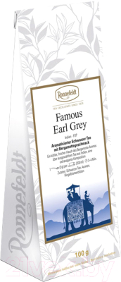 Чай листовой Ronnefeldt Famous Earl Grey с Бергамотом (100г)