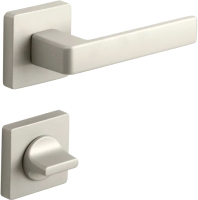 Ручка дверная Croma Eta-S MP04 (матовый никель полимер, комплект WC) - 
