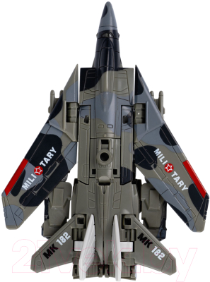 Робот-трансформер Bondibon Самолет военный 2 в 1 / ВВ6070-А (серый хаки)