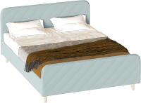 Двуспальная кровать Мебельград Мелоди с подъемным ортопедическим основанием 160x200 (альба мята) - 