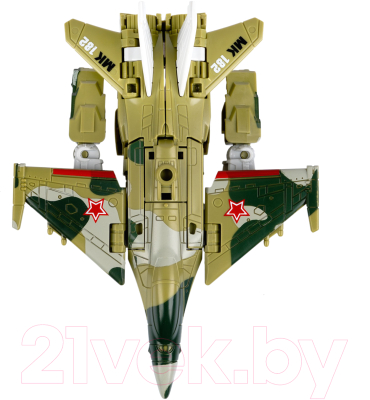 Робот-трансформер Bondibon Самолет военный 2 в 1 / ВВ6070-Б (зеленый/хаки)