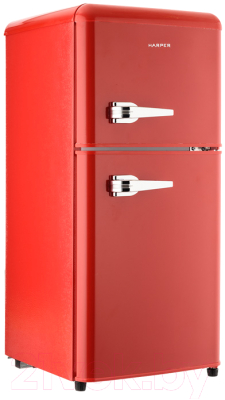 Холодильник с морозильником Harper HRF-T120M (красный)