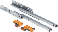 Комплект направляющих мебельных AKS 3D cкрытого монтажа с системой плавного закрывания L-300 - 