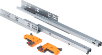 Комплект направляющих мебельных AKS 3D cкрытого монтажа Push-to-open L-450 - 