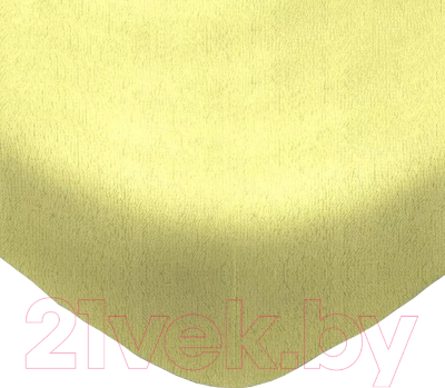 Простыня Luxsonia Махра на резинке 120x200 / Мр0020-3 (нежно-желтый)