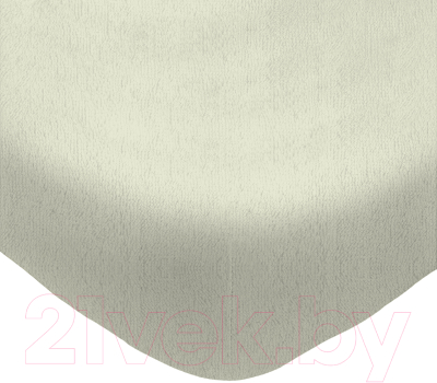 Простыня Luxsonia Махра на резинке 80x200 / Мр0020-6 (молочный)