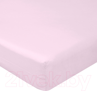 Простыня Luxsonia Поплин на резинке 120x200 / Мр0040-3 (розовый)