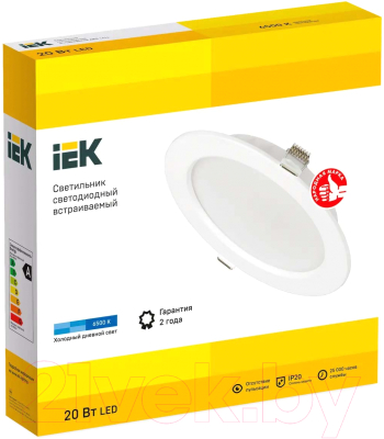 Точечный светильник IEK ДВО 1614 20Вт 6500К IP20 IEK / LDVO0-1614-20-6500-K01