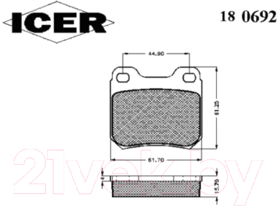 Тормозные колодки Icer 180692