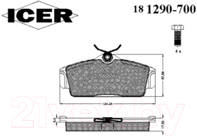 Изображение товара Тормозные колодки Icer 181290-700