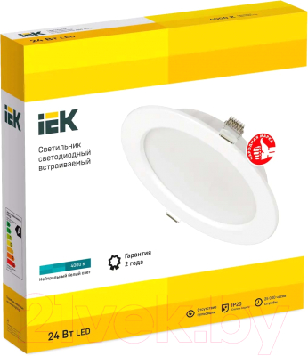 Точечный светильник IEK ДВО 1615 24Вт 4000К IP20 / LDVO0-1615-24-4000-K01