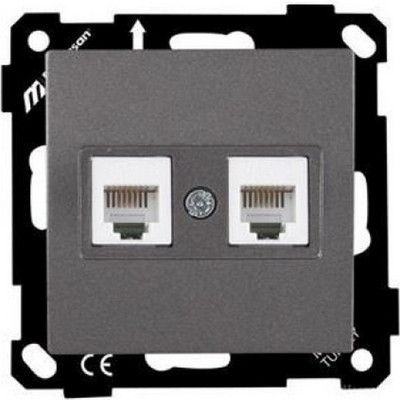 Розетка Mutlusan Rita 2200 139 0186 (антрацит) - 