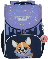 Школьный рюкзак Grizzly RAm-384-3 (синий) - 