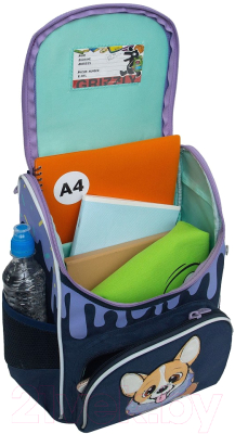 Школьный рюкзак Grizzly RAm-384-3 (синий)