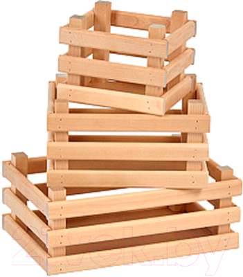 Изображение товара Набор ящиков для хранения Polini Kids Polini Home Basket / 0003151 (3шт, натуральный)