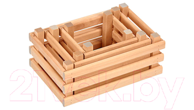 Изображение товара Набор ящиков для хранения Polini Kids Polini Home Basket / 0003151 (3шт, натуральный)