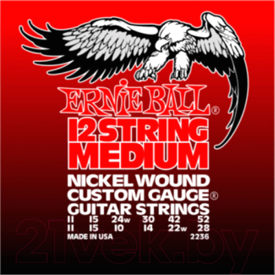 Струны для 12-струнной гитары Ernie Ball 2236