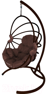 Кресло подвесное M-Group Веер / 11170205 (коричневый/коричневая подушка)