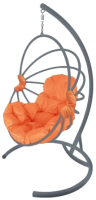 Кресло подвесное M-Group Веер / 11170307 (серый/оранжевая подушка) - 
