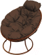 Кресло садовое M-Group Папасан мини / 12060205 (коричневый/коричневая подушка) - 