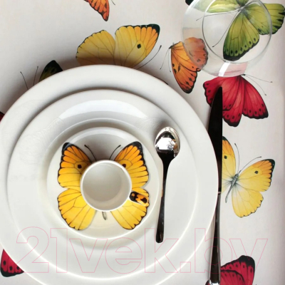 Чашка с блюдцем Taitu Freedom Butterfly 1-891-A (желтый)