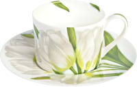 Чашка с блюдцем Taitu Freedom Flower 1-82-B (белый) - 