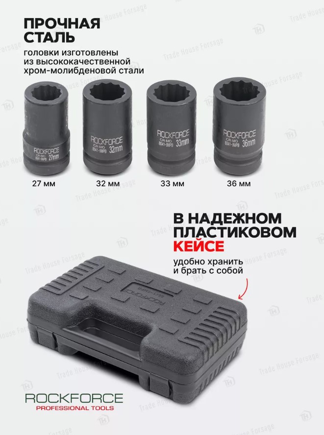 Набор головок слесарных RockForce RF-8041-9MPB (55000) — фото 4