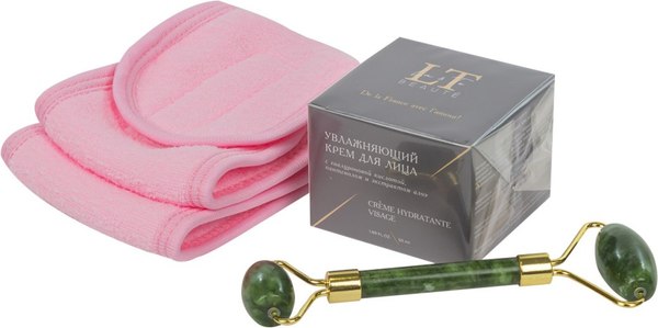 Подарочный набор La and Te beaute Крем для лица+Массажный ролик+Повязка на липучке LT-33