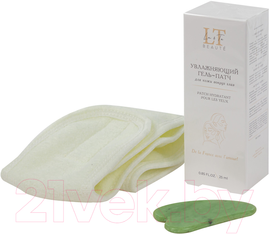 Подарочный набор La and Te beaute Увлажняющий гель-патч+Скребок гуаша+Повязка на голову LT-34