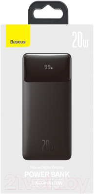 Портативное зарядное устройство Baseus Bipow 10000mAh с кабелем USB to Micro / PPBD050301 (черный)