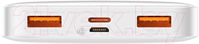 Портативное зарядное устройство Baseus Bipow 10000mAh с кабелем USB to Micro / PPBD050502 (белый)