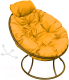 Кресло садовое M-Group Папасан пружинка мини / 12080211 (коричневый/желтая подушка) - 