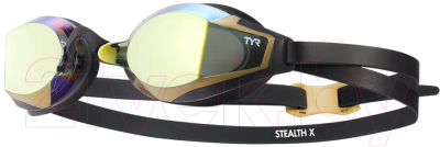 Очки для плавания TYR Stealth-X Mirrored / LGSTLXM 751 (золото/черный)