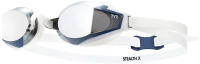Очки для плавания TYR Stealth-X Mirrored/ LGSTLXM 658 (серебристый/белый) - 