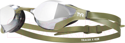 Очки для плавания TYR Tracer-X RZR Racing Mirrored / LGTRXRZM/258 (дымчатый/зеленый)