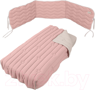 Комплект постельный для малышей Micuna Mousse 70x140 / TX-1732 (розовый)