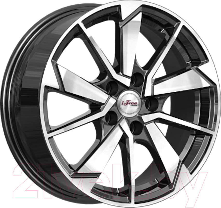 Литой диск iFree Зиплайн 16x6.5" 5x114.3мм DIA 67.1мм ET 35мм Блэк джек