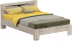 Полуторная кровать Мебельград Соренто с подъемным ортопедическим основанием 140x200 (дуб стирлинг/кофе структурный матовый) - 