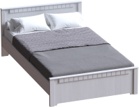 Двуспальная кровать Мебельград Прованс с ортопедическим основанием 160x200 (бодега белая/платина премиум) - 