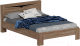 Двуспальная кровать Мебельград Соренто с подъемным ортопедическим основанием 180x200 (дуб стирлинг/кофе структурный матовый) - 