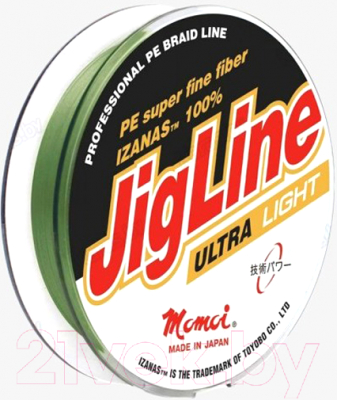 Леска плетеная Momoi JigLine Ultra Light 0.03мм / 411886 (100м, хаки)