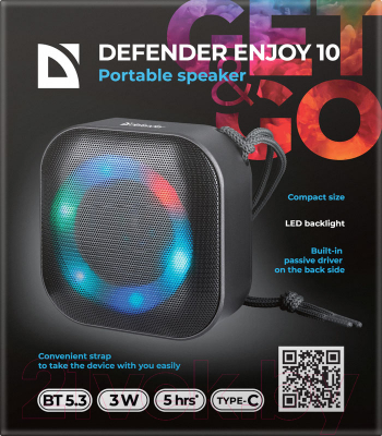 Портативная колонка Defender Enjoy 10 / 65009 (черный)