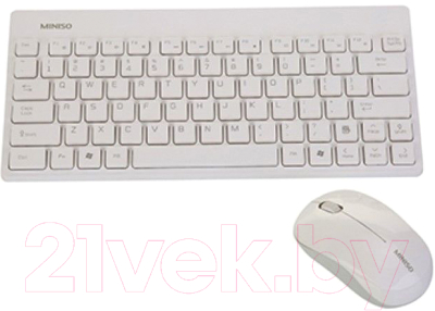 Клавиатура+мышь Miniso 7221 (белый/серый)