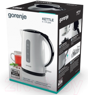 Изображение товара Электрочайник Gorenje K17PLBW